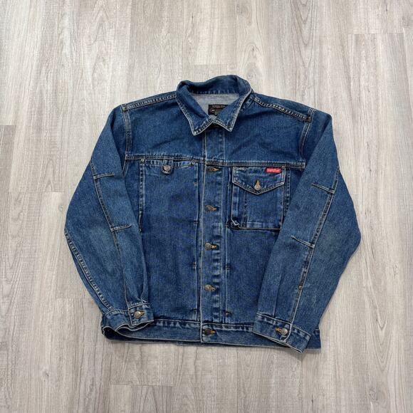 Vintage Other - Vintage Wear First Denim Jacket Men's Medium Blue Jean Coat Trucker y2k Biker